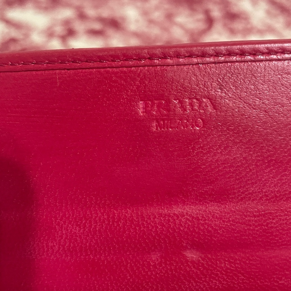 PRADA Pink Leather Clutch Wallet - Picture 10 of 12
